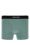 Tom Ford Powder Blue Stretch Cotton Boxer In Green