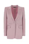 Tom Ford Powder Pink Cotton Blend Blazer In Pink