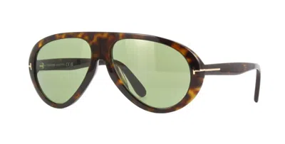 Pre-owned Tom Ford Prada Linea Rossa Sps 02zsu Matte Black/dark Grey Polarized (1bo-02g) Sunglasses In Green