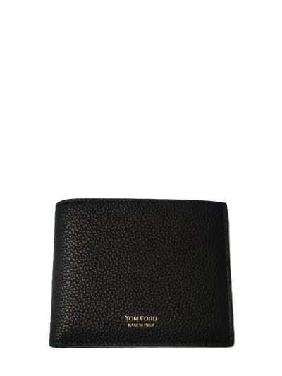 Tom Ford Premium 100% Leather Mini Wallet For Men In Black