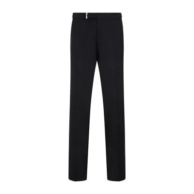 Tom Ford Premium Black Wool And Silk Blend Pants For Men