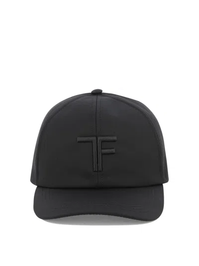 Tom Ford Premium Leather Baseball Cap For Men In Black