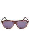 Tom Ford Prescott 60mm Square Sunglasses In Purple