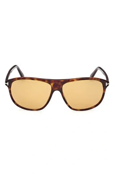 Tom Ford Prescott 60mm Square Sunglasses In Gold