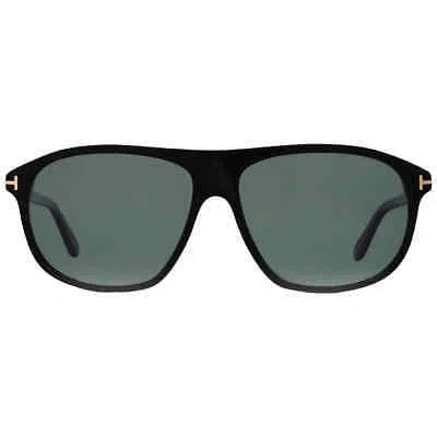 Pre-owned Tom Ford Prescott Polarized Green Navigator Men's Sunglasses Ft1027 01r 60