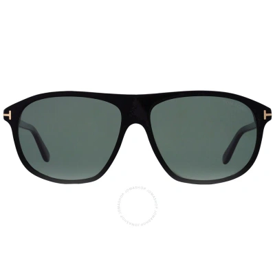 Tom Ford Prescott Polarized Green Navigator Men's Sunglasses Ft1027 01r 60 In Black