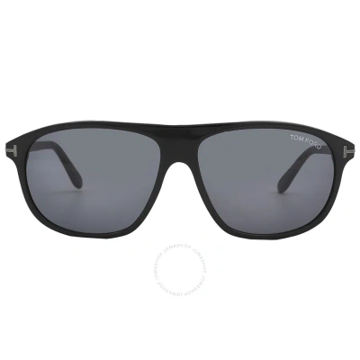 Tom Ford Prescott Smoke Navigator Men's Sunglasses Ft1027-n 01a 60 In Black