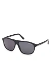 Tom Ford Prescott Ft1027-n 01a In Black/gray Solid