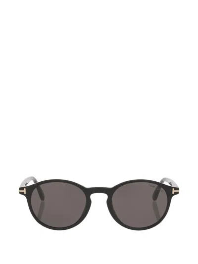 Tom Ford Prescott-02 Round-frame Sunglasses In Transparent
