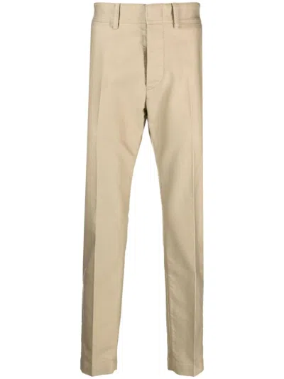 Tom Ford Pressed-crease Straight-leg Tailored Trousers In Neutrals