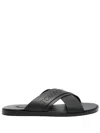 Tom Ford Mens Preston Crossover-strap Leather Sandals Blac In Black