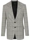 Tom Ford Prince Of Wales-pattern Blazer In Black