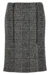 Tom Ford High-waisted Knee-length Fitted Houndstooth Skirt