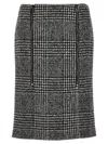 Tom Ford High-waisted Knee-length Fitted Houndstooth Skirt In Multicolor