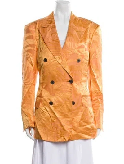 Pre-owned Tom Ford Printed Blazer In Orange