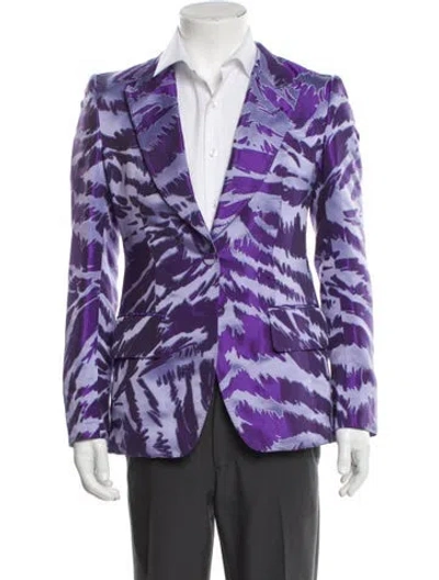 Pre-owned Tom Ford Printed Coat In Purple