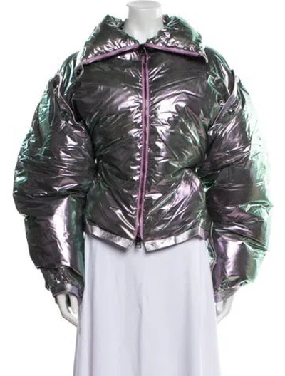 Pre-owned Tom Ford Printed Coat In Silver