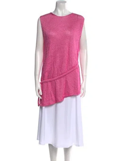 Pre-owned Tom Ford Printed Cowl Neck Tunic In Pink