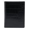 Tom Ford Black Croc-embossed Leather Cardholder In Black
