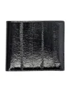 Tom Ford Printed Eel Classic Bifold Wallet In Black