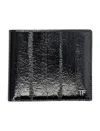 Tom Ford Printed Eel Classic Bifold Wallet In Black