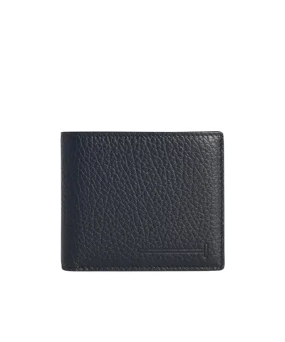 Tom Ford Printed Elongated T Line Classic Bifold Wallet In Red