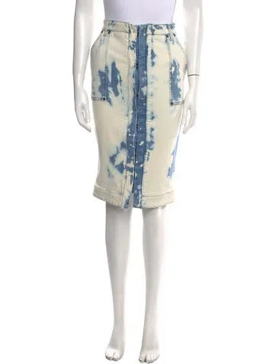 Pre-owned Tom Ford Printed Knee-length Skirt In Blue