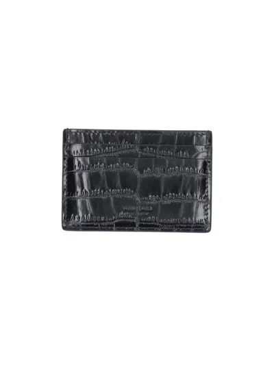 Tom Ford Printed Leather Card Holder In Black