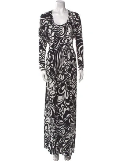 Pre-owned Tom Ford Printed Long Dress In Black