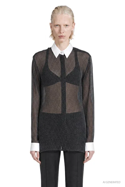 Tom Ford Printed Losange Silk Chiffon Skirt In Black