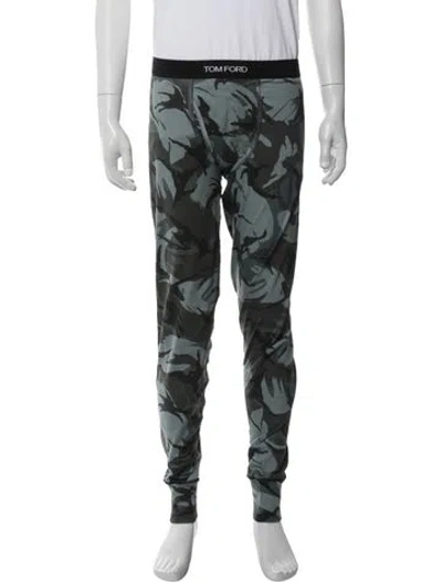 Pre-owned Tom Ford Printed Lounge Bottoms In Gray