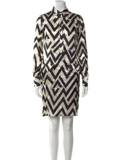 Pre-owned Tom Ford Printed Mini Dress In Black