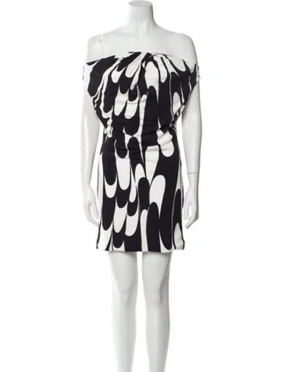 Pre-owned Tom Ford Printed Mini Dress In White
