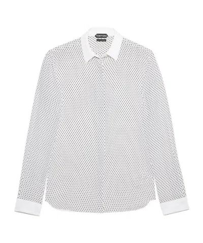 Tom Ford Printed Multi Agryle Silk Crepe De Chineshirt