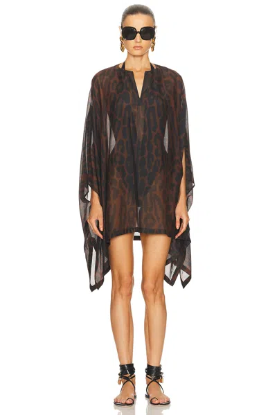 TOM FORD PRINTED OCELOT SHORT KAFTAN