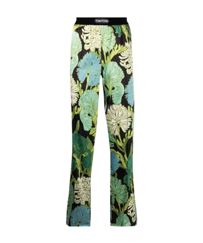 Tom Ford Printed Pajamas In Green