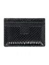 Tom Ford Printed Python Cardholder In Black