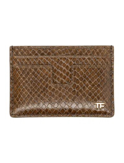 TOM FORD TOM FORD PRINTED PYTHON CARDHOLDER