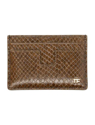 TOM FORD TOM FORD PRINTED PYTHON CARDHOLDER