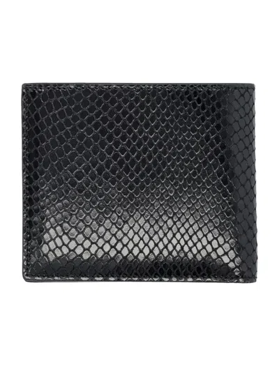Tom Ford Printed Python Classic Bifold Wallet In Black