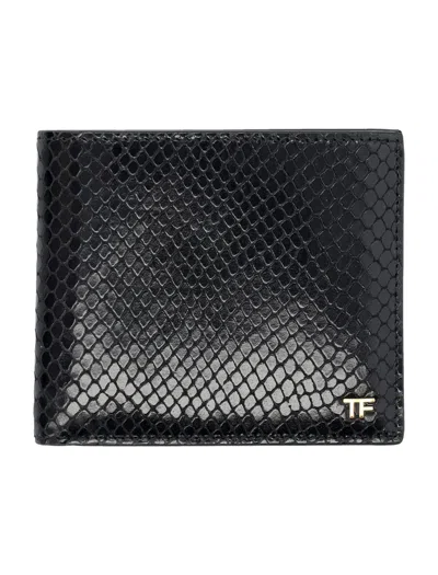 TOM FORD PRINTED PYTHON CLASSIC BIFOLD WALLET