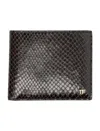 Tom Ford T-line Python Embossed Leather Bifold Wallet In Grey