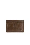 TOM FORD PRINTED PYTHON T LINE CARDHOLDER