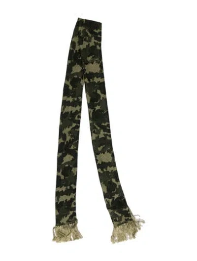 Pre-owned Tom Ford Printed Scarf In Green