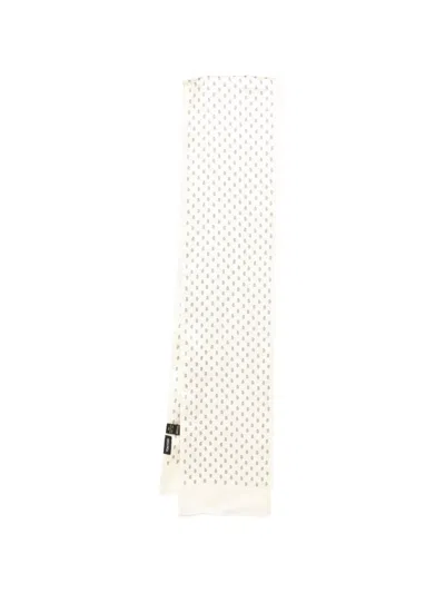 Tom Ford Printed Scarf In Neutral