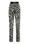 Tom Ford Zebra-print Silk-blend Satin Straight-leg Pants In Multicolor