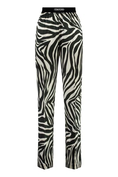TOM FORD PRINTED SILK PANTS