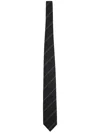 Tom Ford Silk Tie Regular Width Diagonal Stripe Design In Black