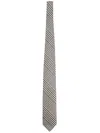 Tom Ford Silk Tie Standard Width Pointed Tip Houndstooth In Gray