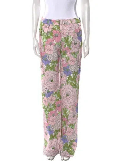 Pre-owned Tom Ford Printed Straight Leg Pants In Pink